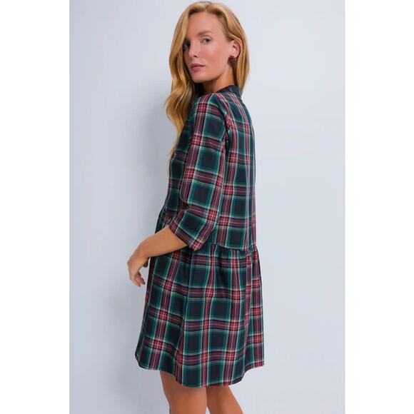 TUCKERNUCK Highland Tartan Royal Shirt Dress NWT Size Large - Picture 3 of 10